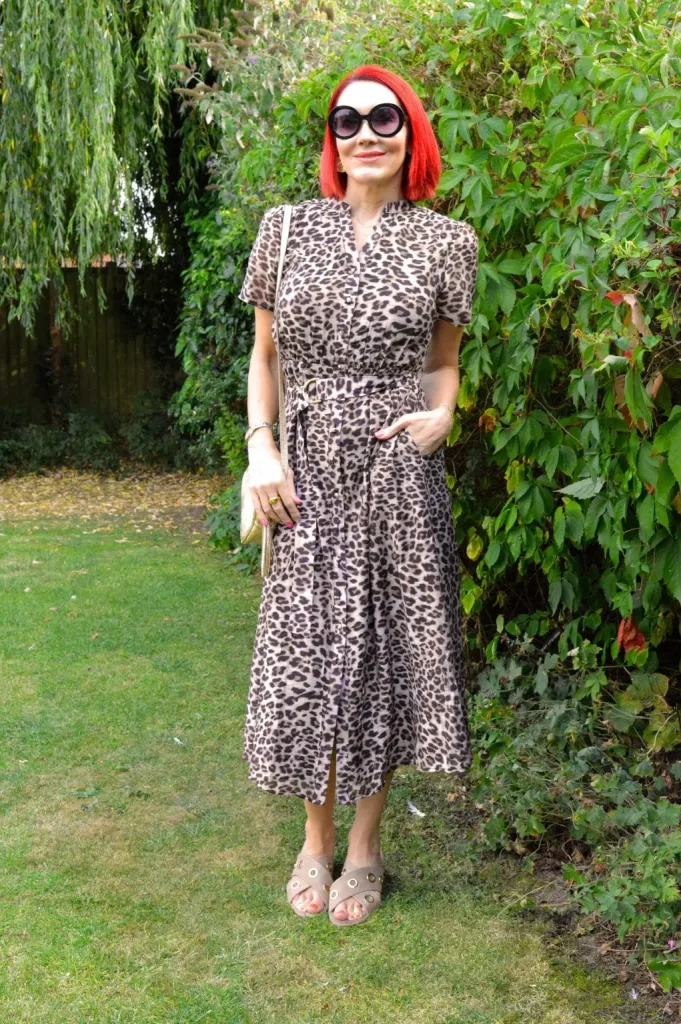 Animal Print Shirt Dress